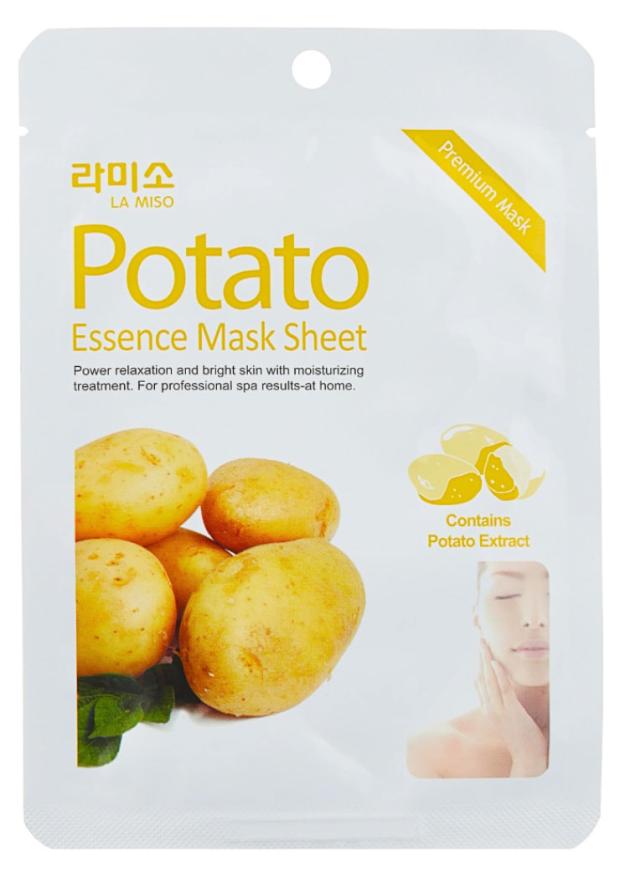 

Маска тканевая для лица LaMiso Essence Mask с экстрактом картофеля, 23 мл