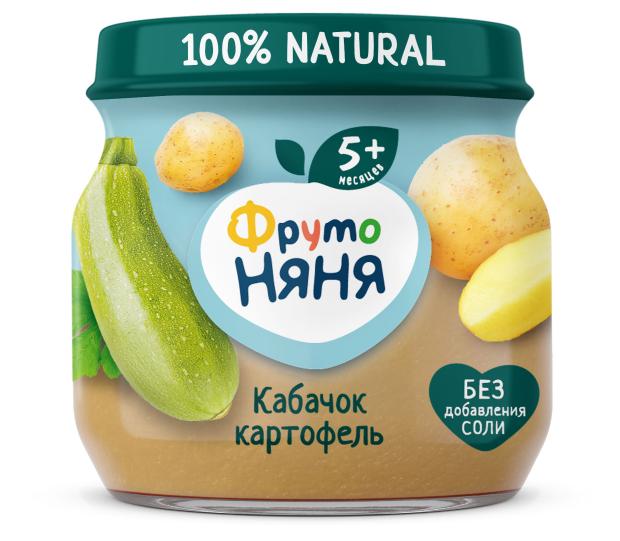 

Пюре ФрутоНяня кабачковое с картофелем с 5 мес., 80 г