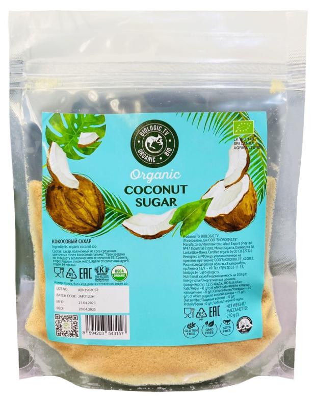 Сахар BIOLOGICTV Кокосовый 250 г 249₽