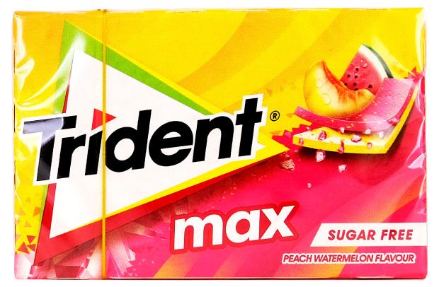 

Жевательная резинка Trident без сахара со вкусом арбуза и персика, 23 г
