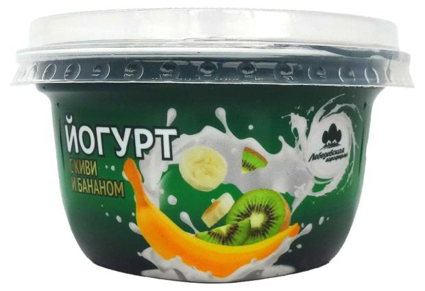 Йогурт Лебедевская агрофирма сладкий с киви и бананом 2,5% БЗМЖ, 130 г