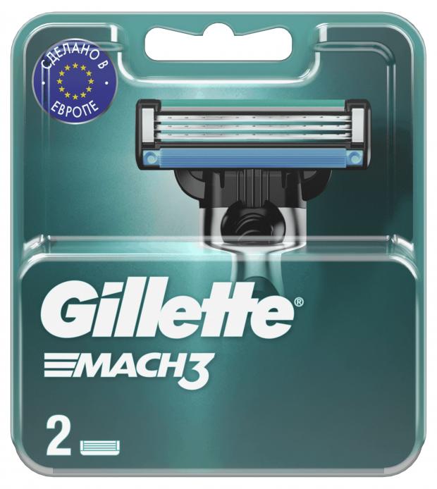 Cменные кассеты для бритья Gillette Mach 3, 2 шт