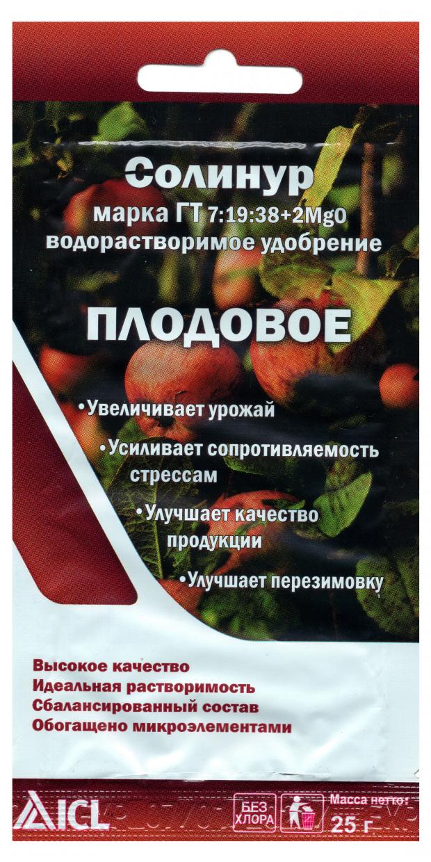 

Удобрение хелатное Солинур Плодовые без хлоридов, 25 г
