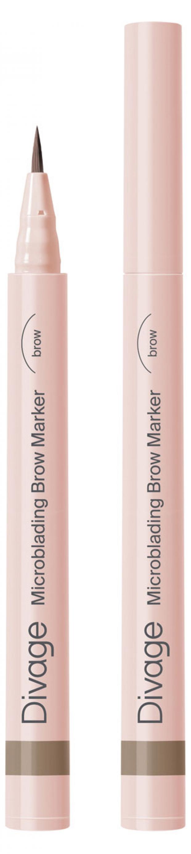 

Divage Стойкий маркер для бровей с эффектом Microblading, тон 01