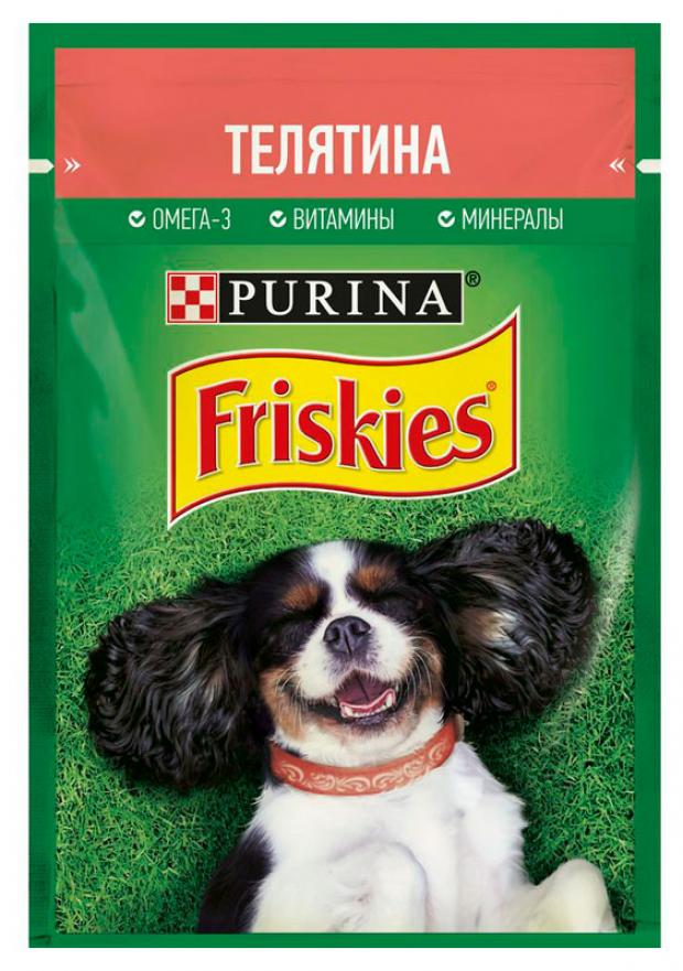 

Корм для собак Friskies кусочки с телятиной в подливе, 85 г