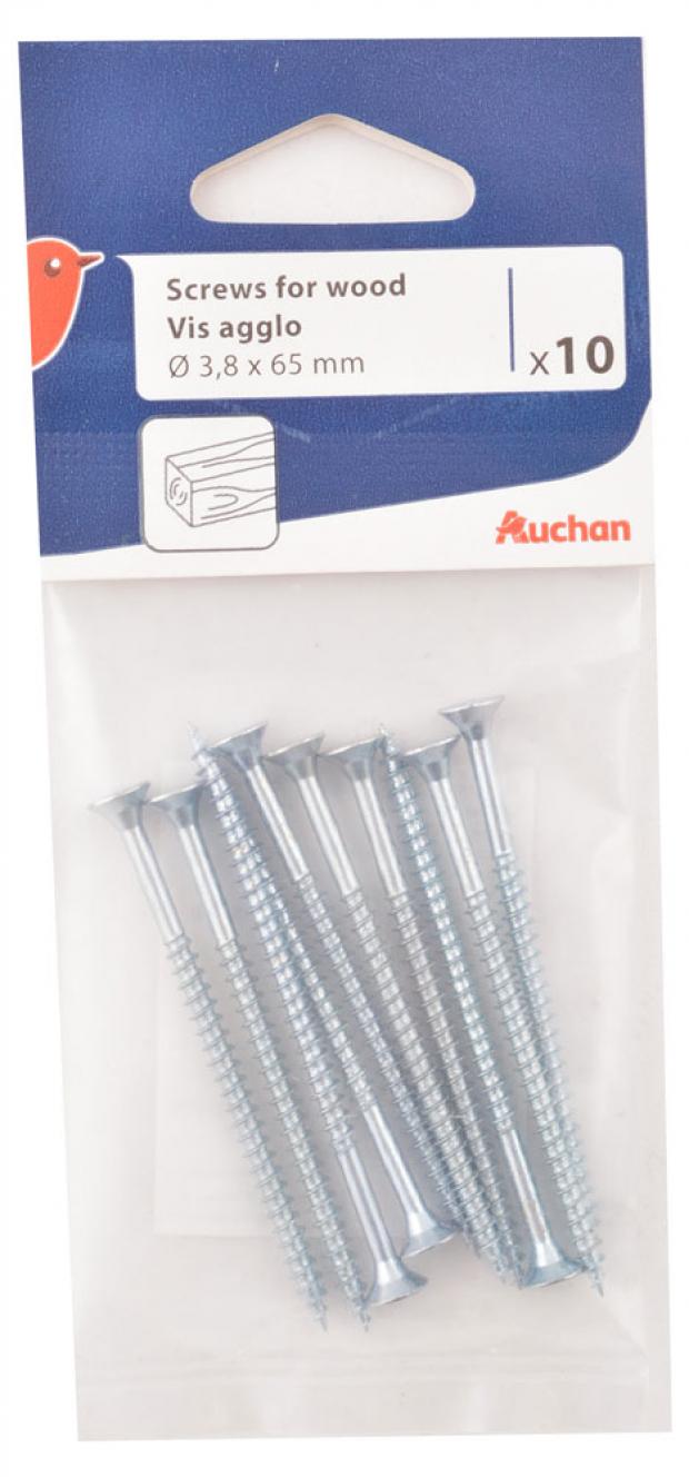 

Набор саморезов АШАН по дереву 3,8х65 мм, 50 шт