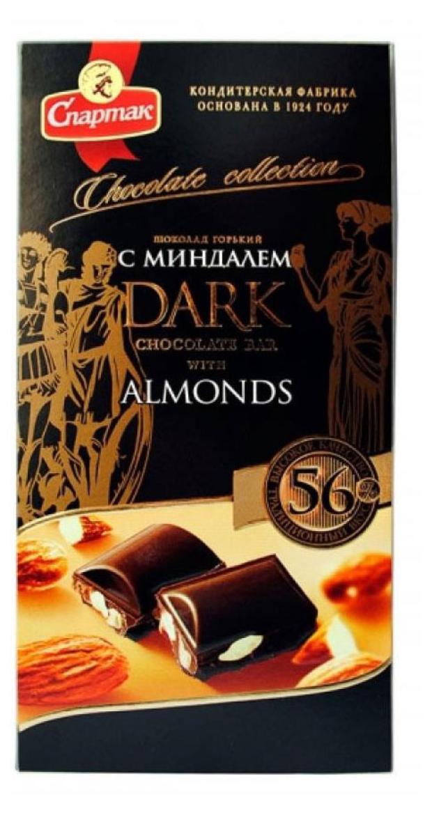 

Шоколад горький Спартак с миндалем, 90 г