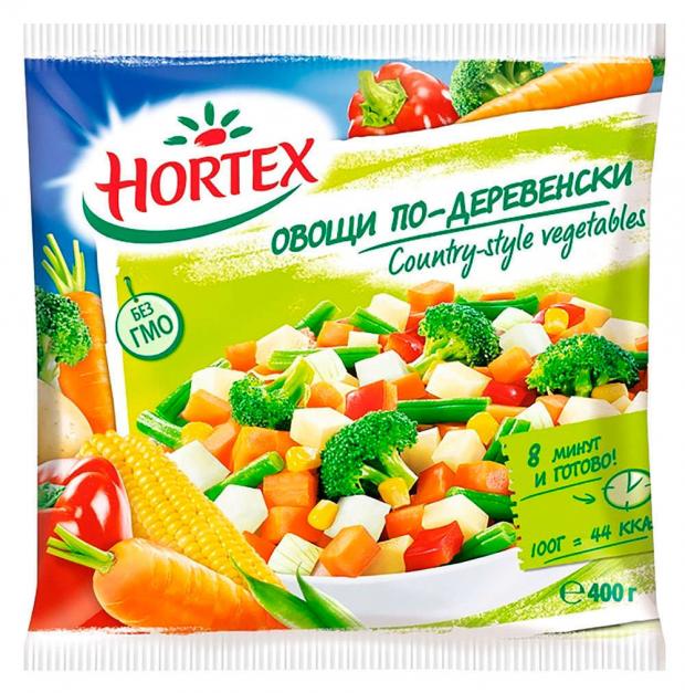 Смесь овощная Hortex Овощи по деревенски замороженная, 400 г смесь овощная ашан красная птица по деревенски замороженные 400 г