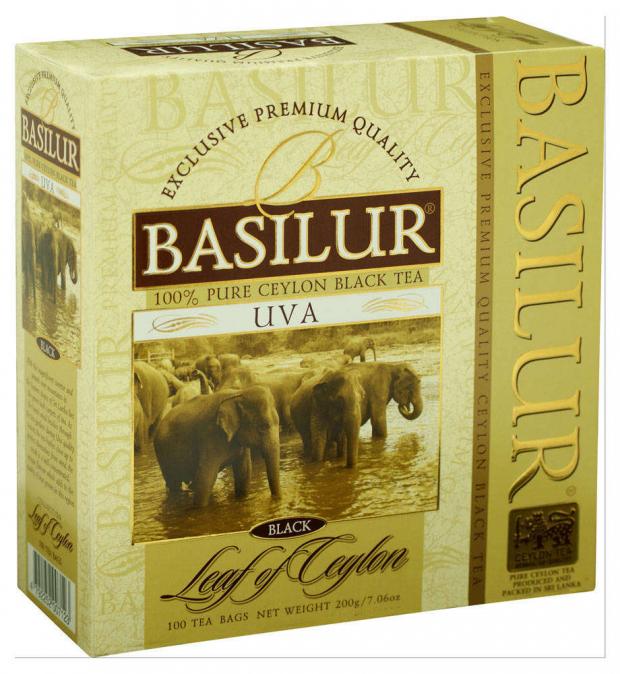 Чай черный Basilur Uva OP Лист Цейлона в пакетиках, 100х2 г