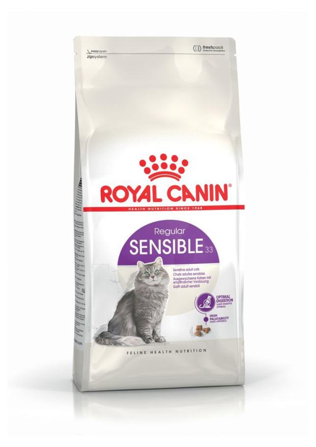 Сухой корм для кошек Royal Canin Sensible 33 с чувствительным пищеварением, 560 г