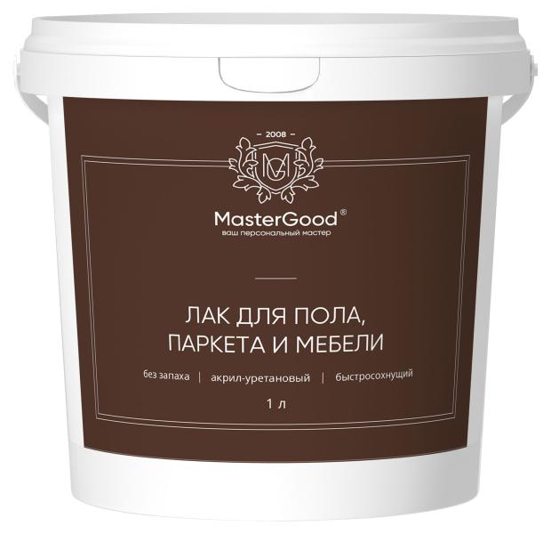 Лак для пола паркета и мебели Master Good акрил-уретановый полуматовый, 1 л