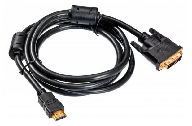 Кабель Buro HDMI (m)/DVI-D (m), 1,8 м кабель hdmi dvi d 1 8м buro позолоченные контакты ферритовые кольца hdmi 19m dvi d 1 8m