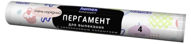 Пергамент Homex home Очень нарядный с силиконовым покрытием с принтом, 38 см х4 м