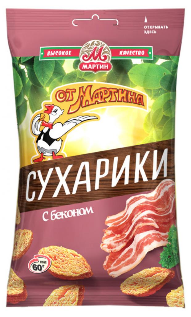 

Сухарики пшенично-кукурузны «От Мартина» со вкусом бекон, 60 г
