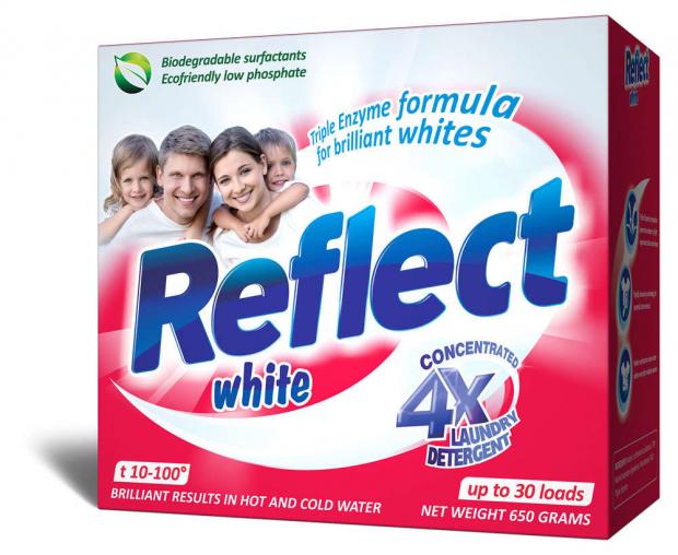 

Стиральный порошок Reflect White для белого белья концентрат, 650 г
