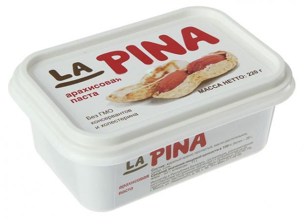 Арахисовая паста LA Pina 53% ванночка, 220 г