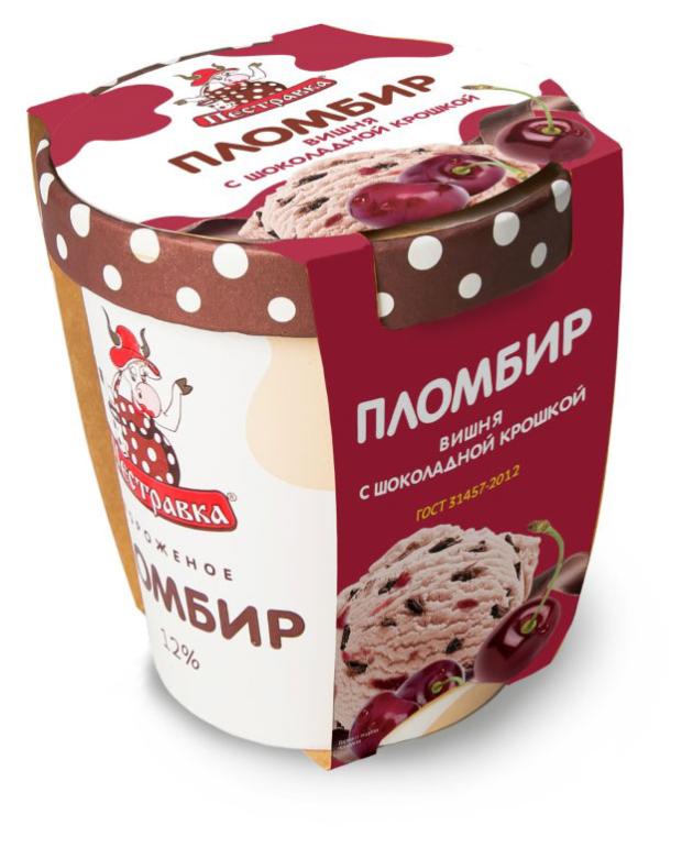 Мороженое Пестравка Вишня-Шоколад БЗМЖ, 270 г