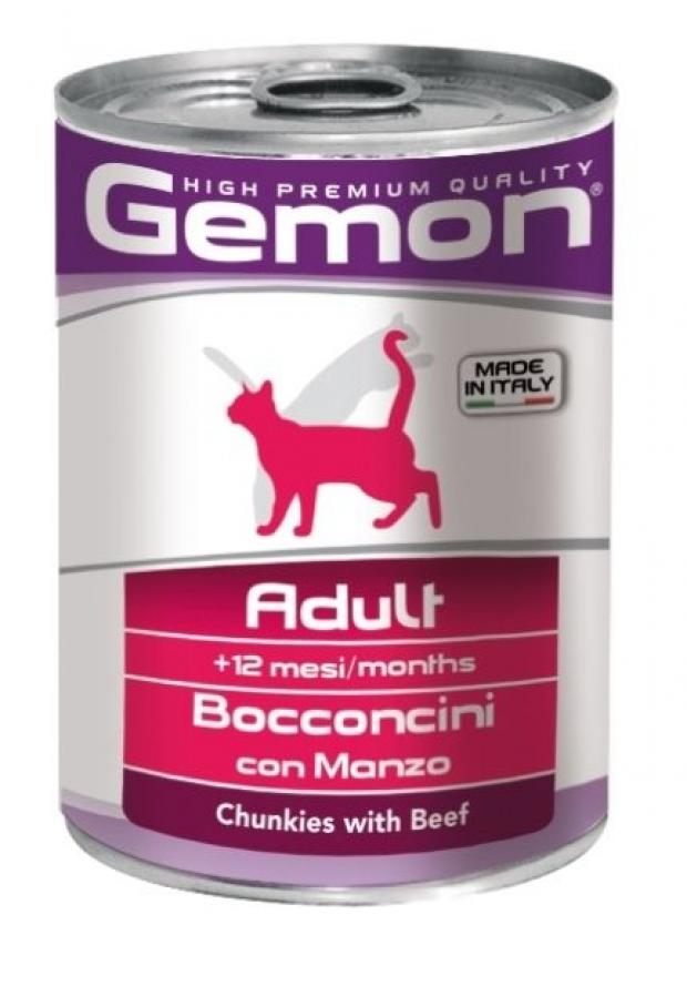 

Консервы для кошек Gemon кусочки говядины, 415 г