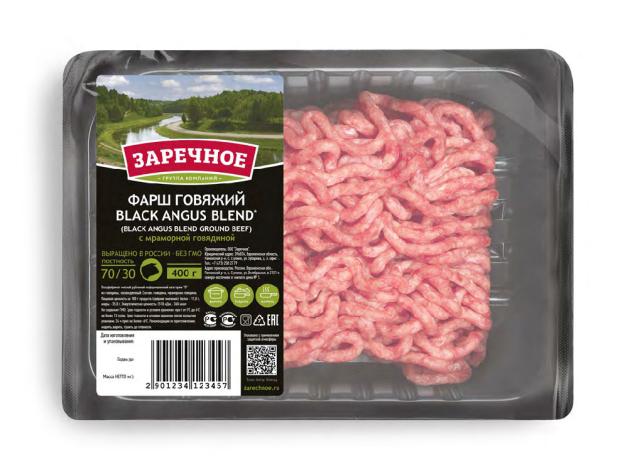 

Фарш говяжий Заречное Black Angus Blend охлажденный, 400 г