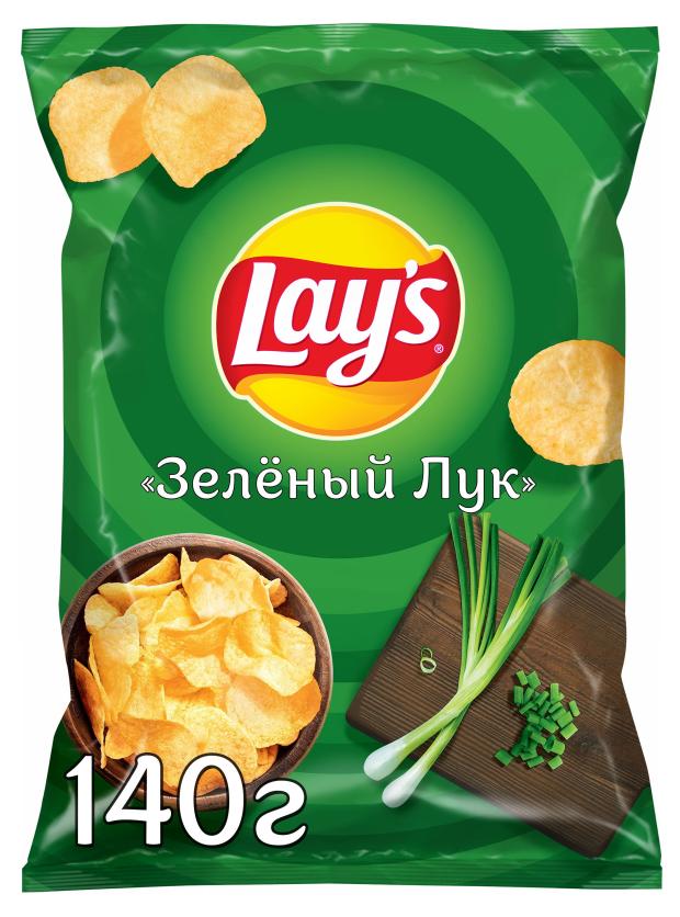 Чипсы картофельные Lay's со вкусом зеленого лука, 140 г