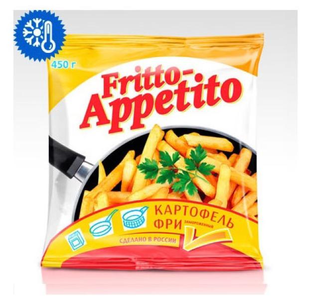 Картофель фри Fritto-Appetito замороженный, 450 г Картофель фри Fritto-Appetito замороженный, 450 г фото