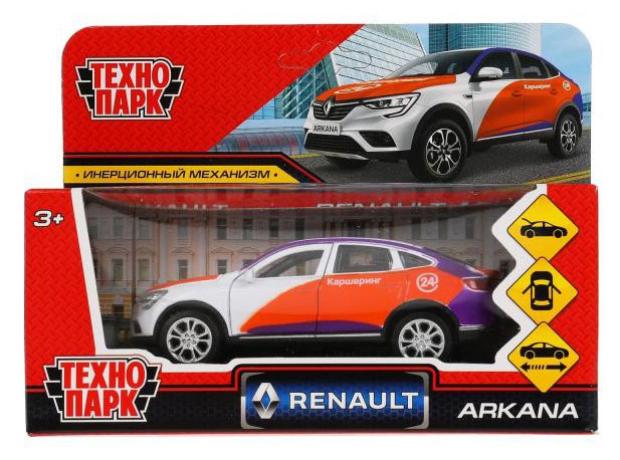 Машина инерционная Технопарк Renault Arkana каршеринг, 12 см