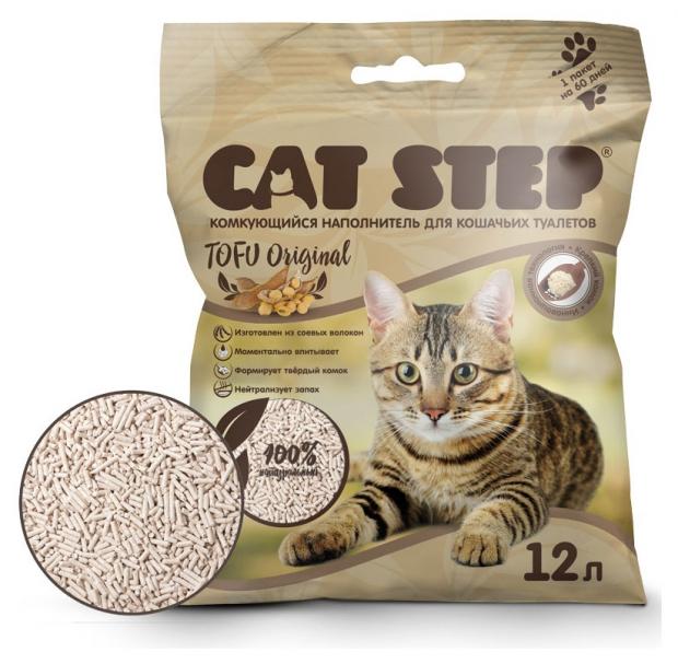 Наполнитель для кошечьего туалета Cat Step Tofu Original, 12 л