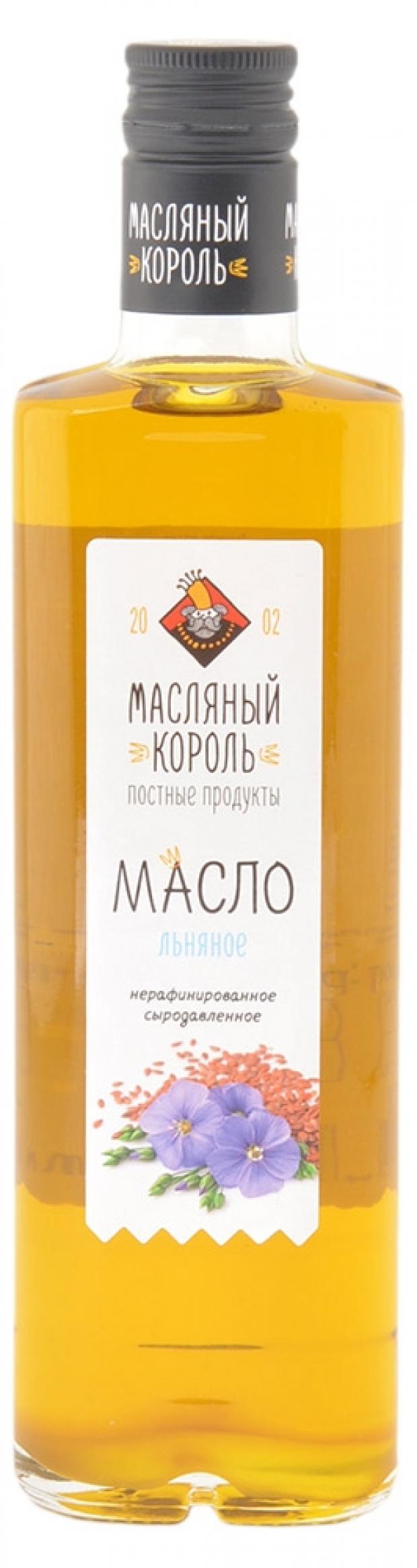 Масло льняное Масляный король нерафинированное, 350 мл