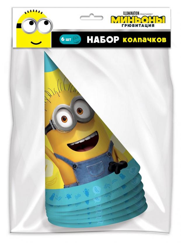 Набор колпачков ND Play Minions 2 3D дизайн, 6 шт гирлянда nd play minions 2 с днем рождения 3d дизайн