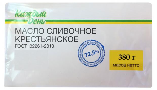 

Масло сливочное «Каждый день» 72,5%, 380 г