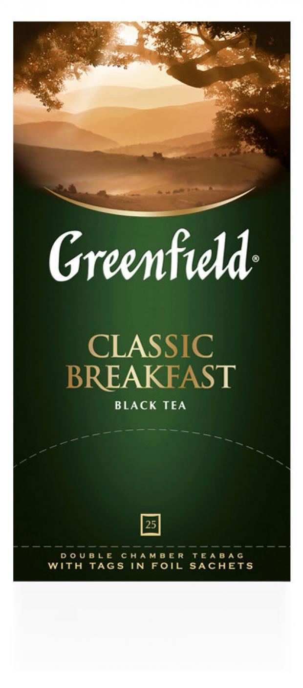 

Чай черный Greenfield Classic Breakfast в пакетиках, 25х2 г