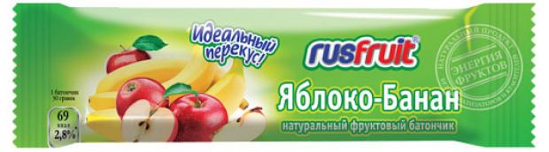 Батончик фруктовый RusFruit яблоко-банан, 30 г