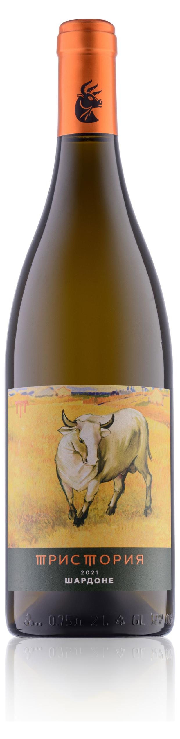 Вино Тристория Шардоне белое сухое Россия, 0,75 л