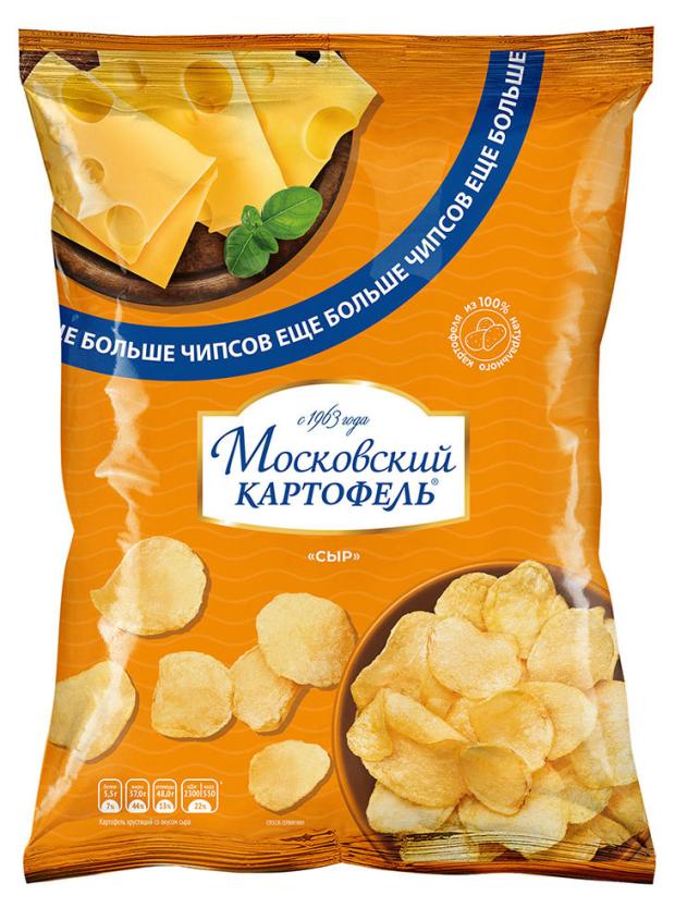 

Чипсы Московский картофель хрустящие со вкусом сыра, 225 г
