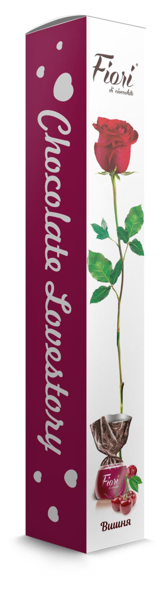 

Конфеты Shokolat'e Fiori вишня роза, 90 г