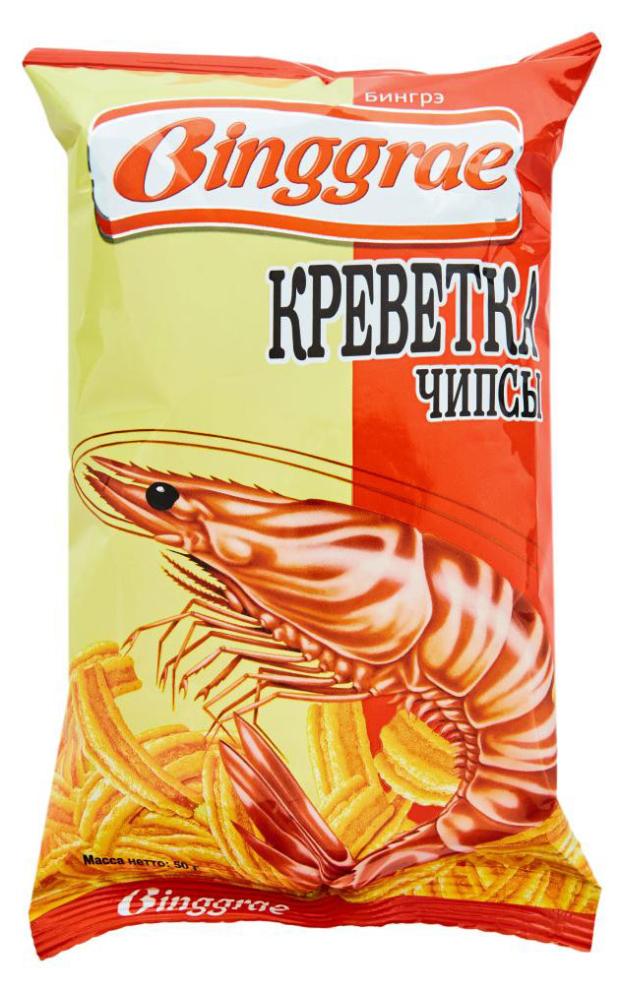 Чипсы Binggrae креветка 50 г 73₽