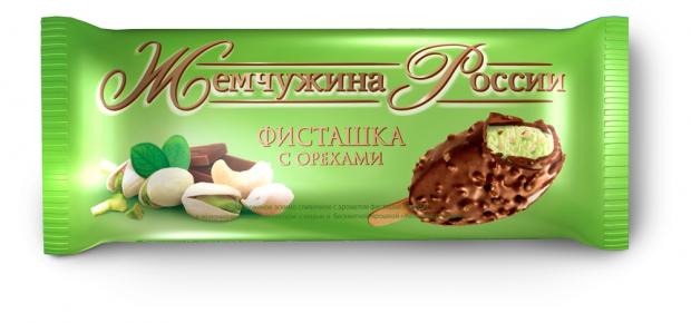 

Мороженое «Жемчужина России» Эскимо сливочное в глазури с фисташками, 80 г