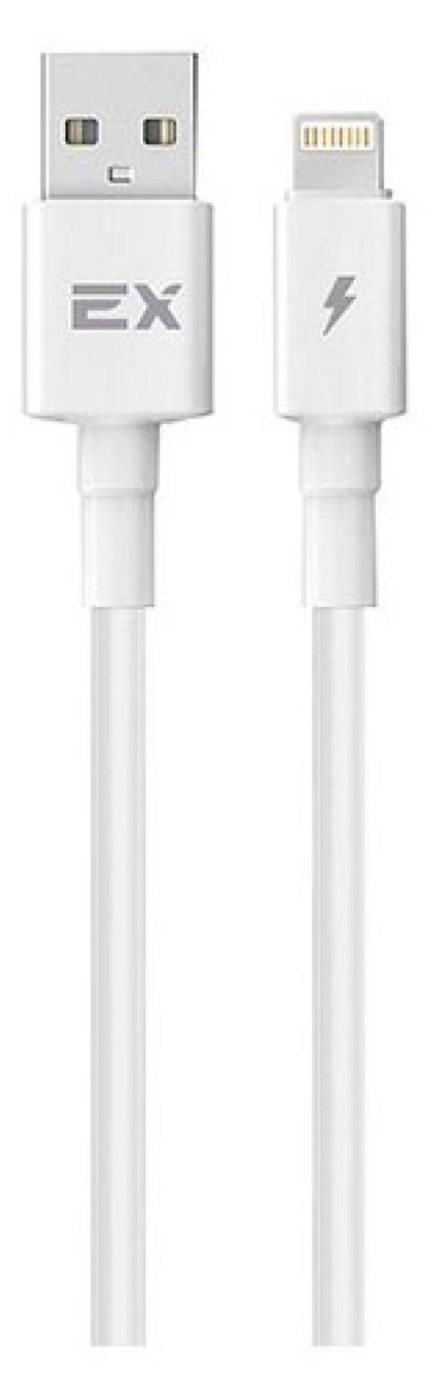 

USB кабель Exployd 8 Pin круглый цвет ,белый длина 1М 2A Rash