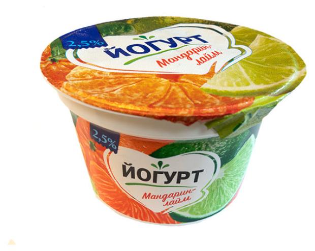 Йогурт Красава Мандарин-лайм 2,5% БЗМЖ, 170 г