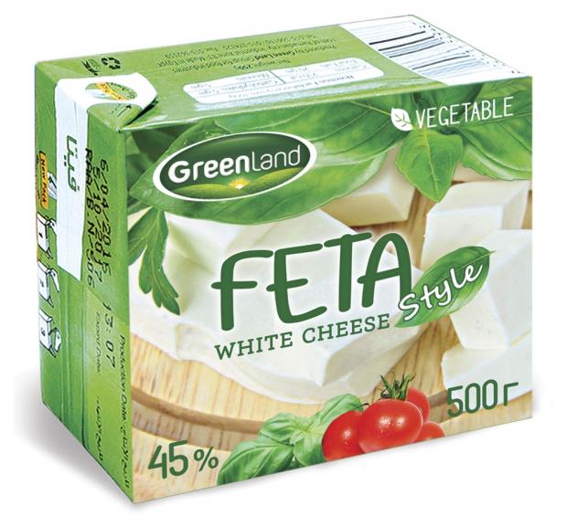 Сырный продукт сычужный GreenLand Feta white cheese рассольный ЗМЖ, 500 г