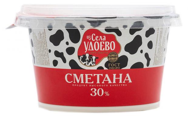 Сметана Из села Удоево 30% БЗМЖ, 180 г