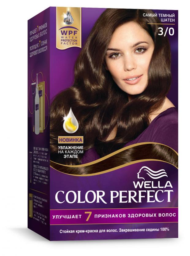 

Крем-краска для волос Wella Color Perfect самый темный шатен тон 3/0
