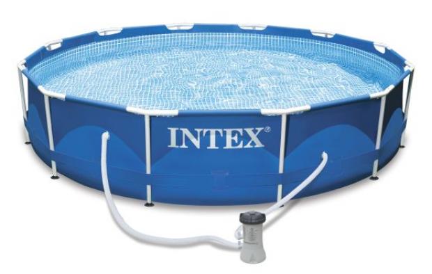 Бассейн каркасный INTEX с фильтром, 366х366х76 см бассейн intex easy set 366х76 см 5621 л фил насос 2006 л ч