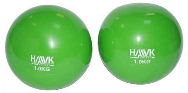 Набор мячей-утяжелителей HAWK для аэробики, 2х1 кг