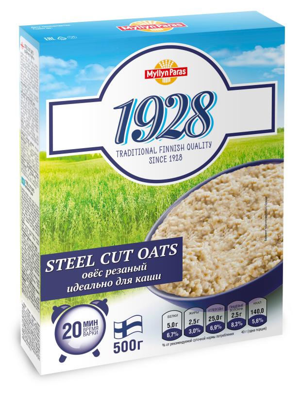 Овес резанный Myllyn Paras Steel Cut Oats, 500 г хлопья овсяные myllyn paras 1928 500 г