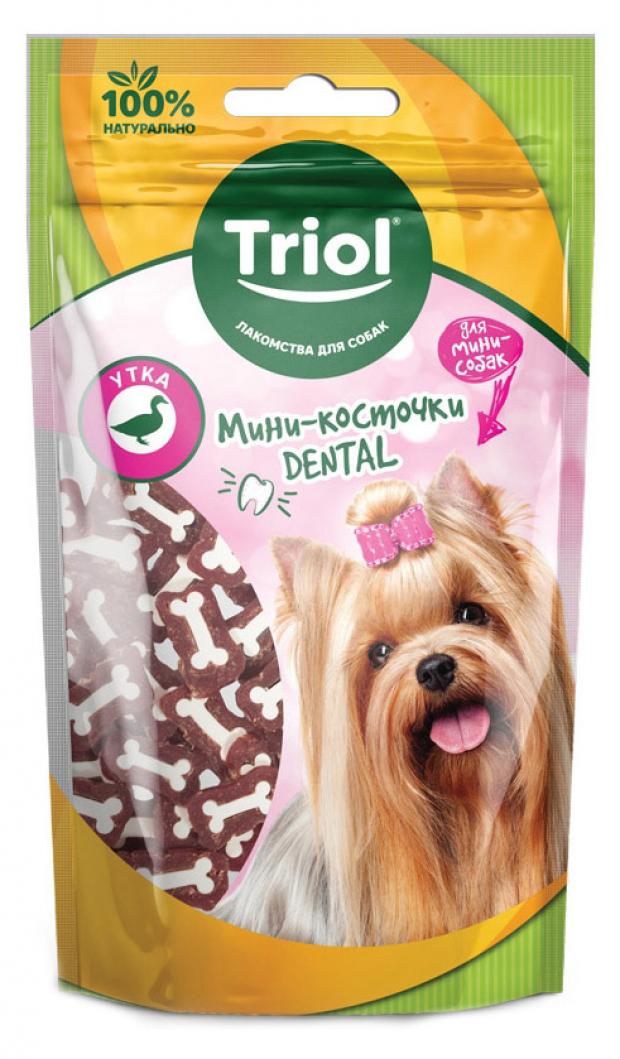 

Лакомство для мини-собак Triol мини косточки из утки, 50 г