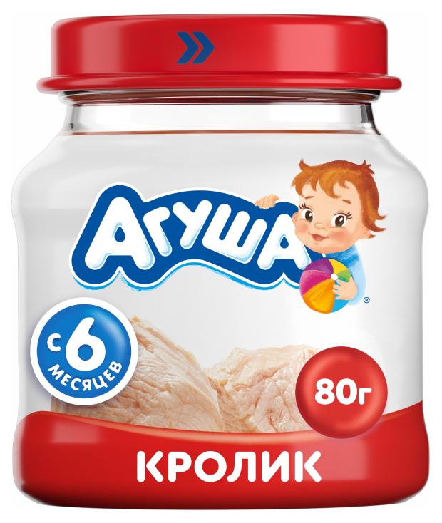 Пюре Агуша Первая ложка кролик с 6 мес., 80 г