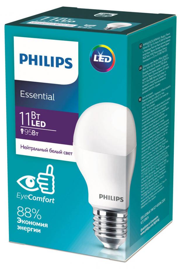 Лампа светодиодная Philips LED 11-95W E27 холодный свет