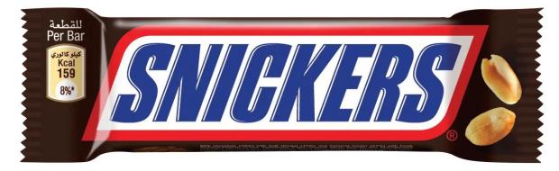 Батончик шоколадный Snickers с карамелью арахисом и нугой, 32 г