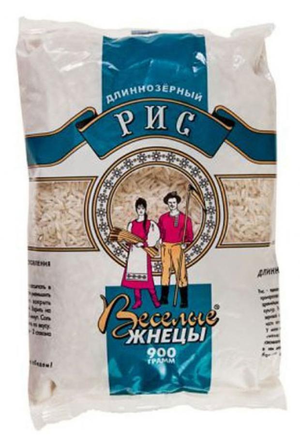 Рис Веселые жнецы длиннозерный, 900 г